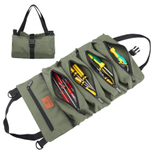 Multi-Purpose Portable Custom Canvas Accessory Bag Roll Up Pouch Tool Bag